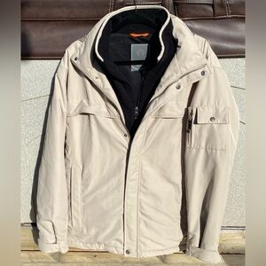 Weatherproof Men's Khaki Tan Performance Winter Triple Closure Jacket - M/M